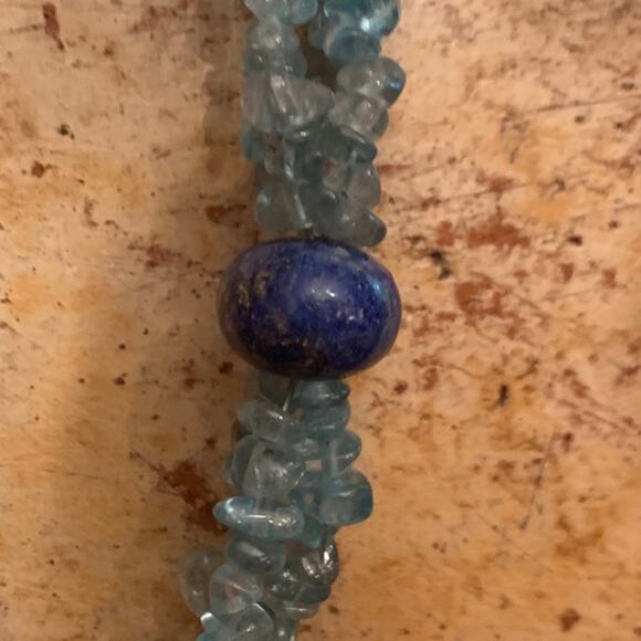 Jay King Sterling Silver, Lapis and Blue Apatite Necklace - Picture 2 of 4